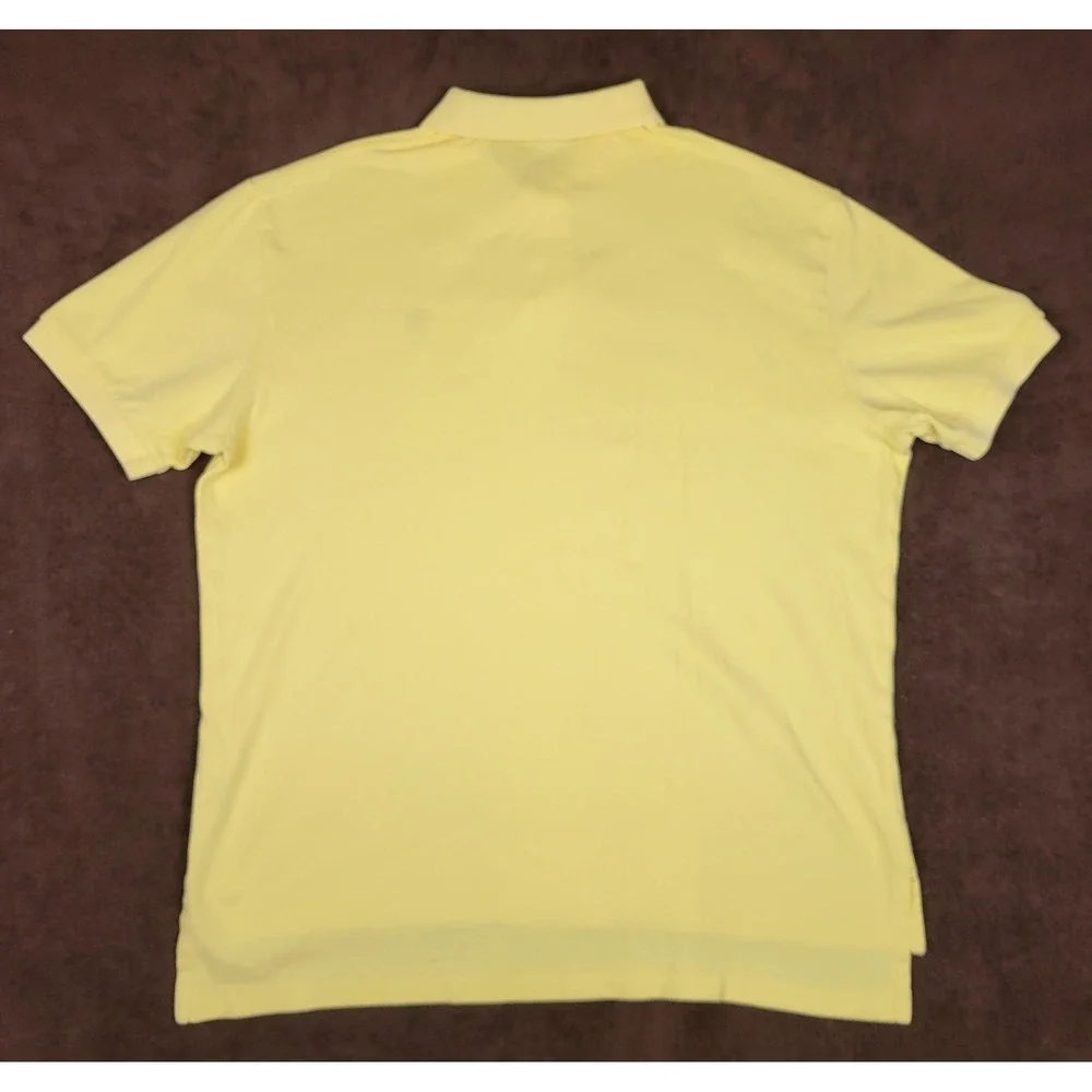 Polo Ralph Lauren Mens Large Yellow Short Sleeve Cotton Polo Shirt Pony